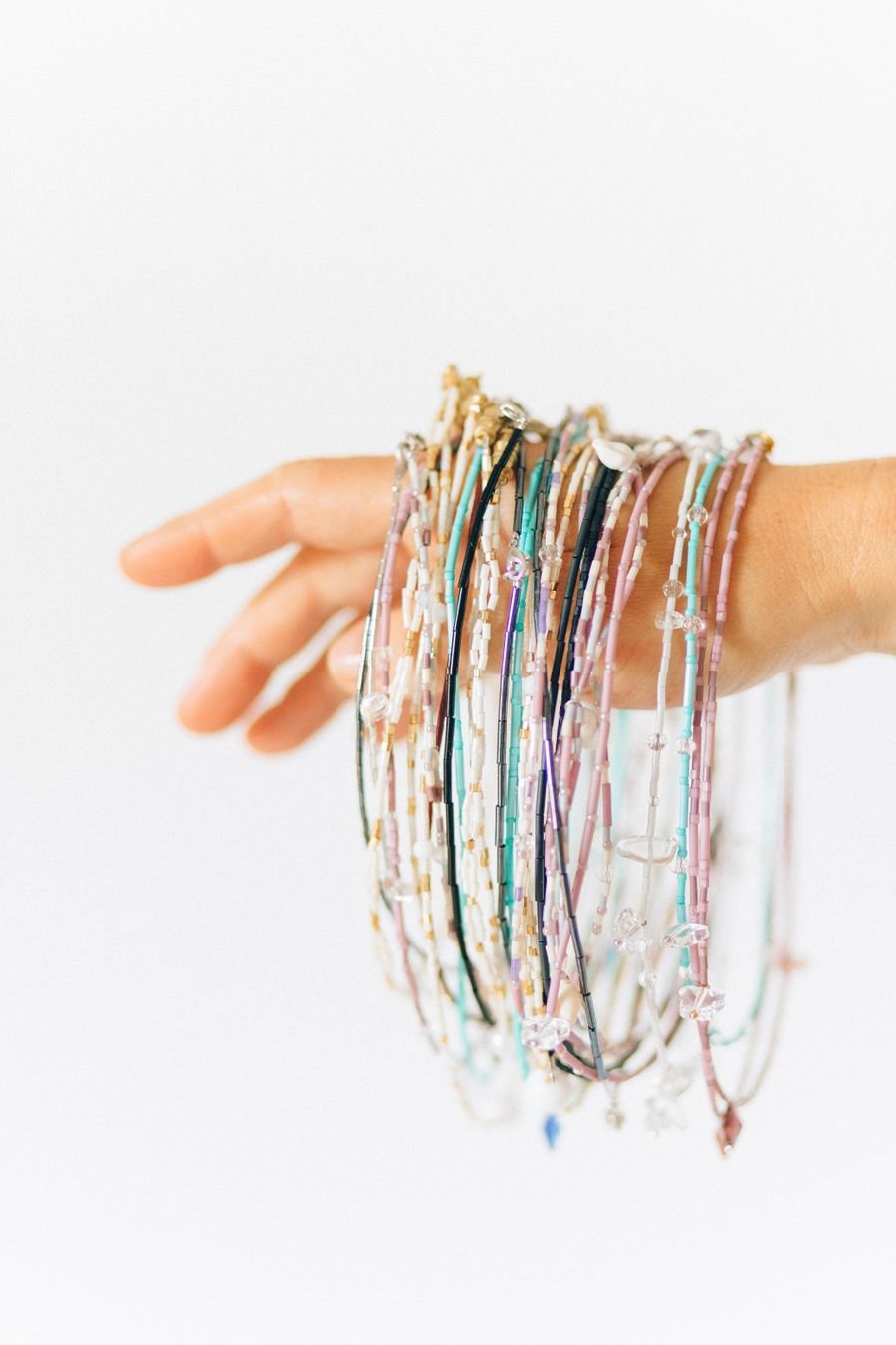 Handmade beaded lanyard in traditional colors